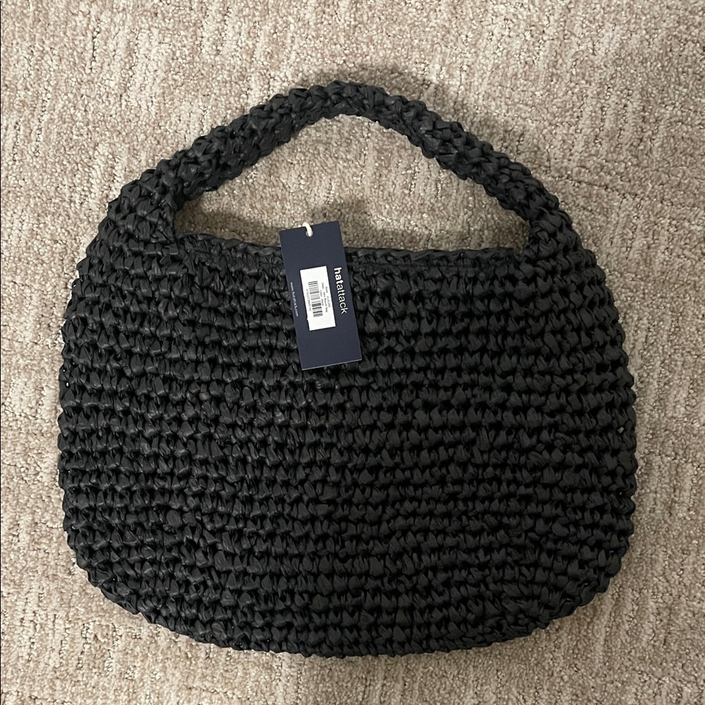 Hat Attack Black mini slouch bag